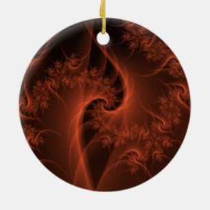 Burning Orange Drehung Ornament