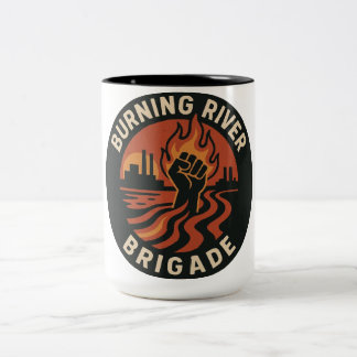 Burning River Brigade Kapuzenpullover Zweifarbige Tasse
