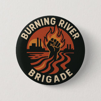 Burning River Brigade Knopf Button