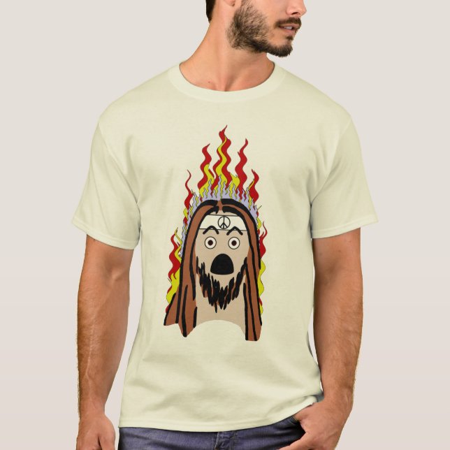 BurningHippy.com-Logo auf Front T-Shirt (Vorderseite)