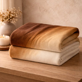 Burnished Luxe Espresso Gold Fleece Blanket