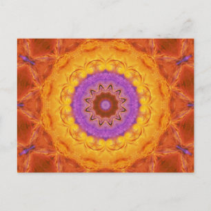 Burnished Sun Mandala Post Card Postkarte