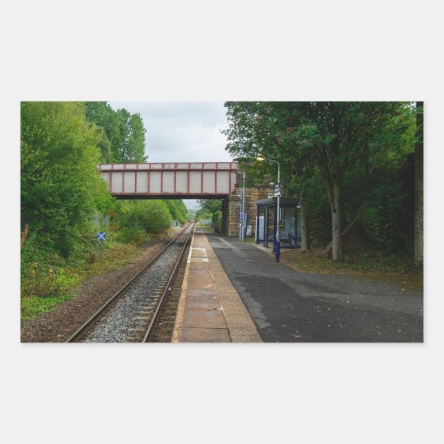 Burnley Barracks Railway - Lancashire Railways Rechteckiger Aufkleber (Vorderseite)