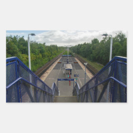 Burnley Rose Grove Railway Station Rechteckiger Aufkleber