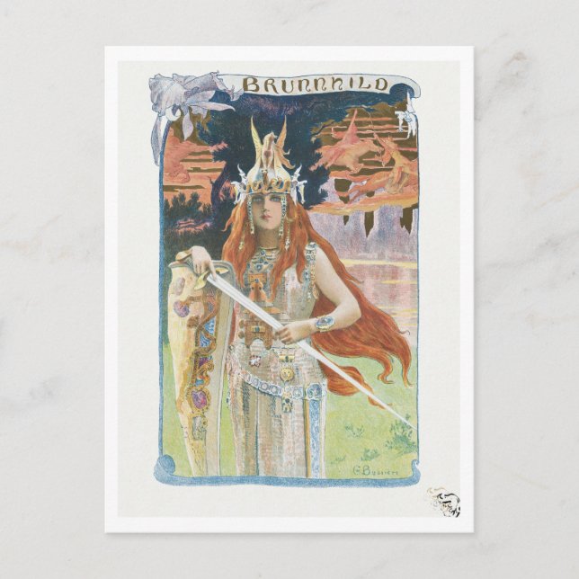 Burnnhild (1899) von Gaston Bussière Postkarte (Vorderseite)