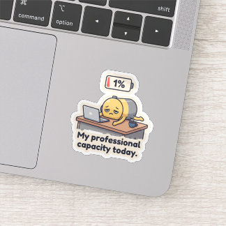 Burnout-Batterie Lustiger Bürosticker Aufkleber