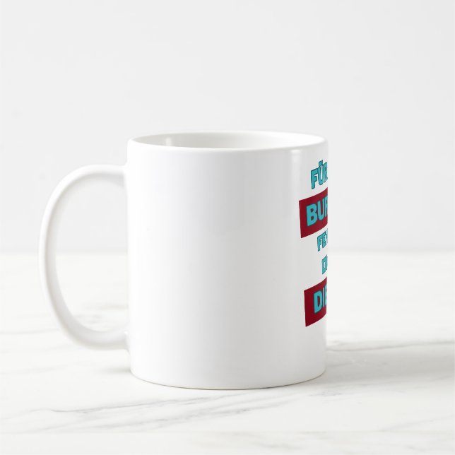 "Burnout is out" Kaffeetasse (Links)