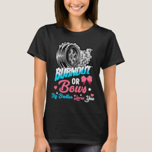 Burnout oder Bows Gender Reveal Baby Announcement T-Shirt