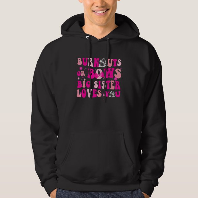 Burnouts oder Bows Geschlecht Enthüllungsfeier Ank Hoodie (Vorderseite)