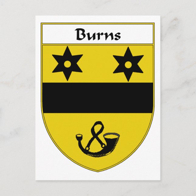 Burns Coat of Arms/Familienwappen Postkarte (Vorderseite)