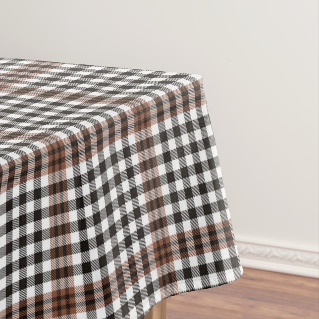 Burns Karo Scottish Brown Black Kariert Pattern  Tischdecke (Beispiel)