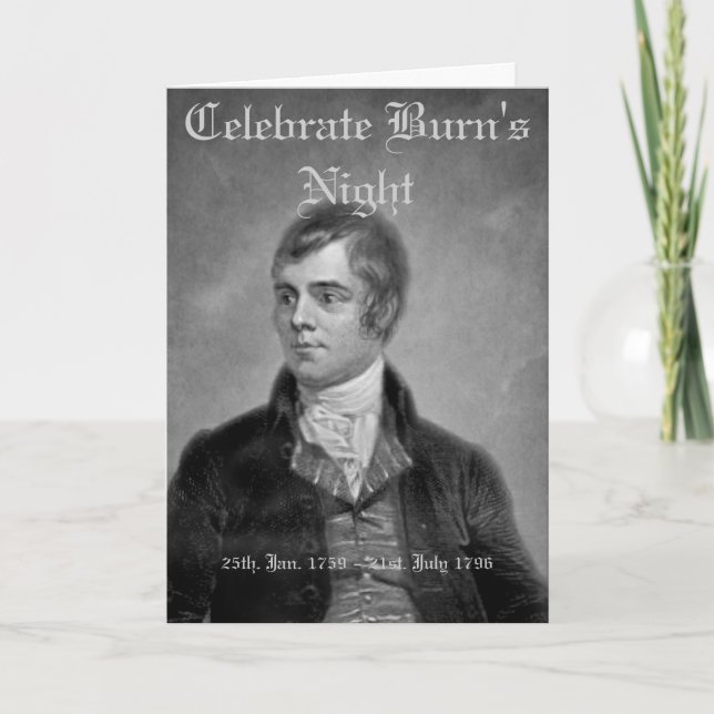 BURNS NACHT GREETING CARD KARTE (Vorderseite)