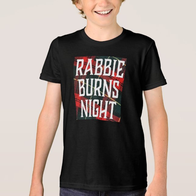 Burns Night Celebration Flyer auf mehrfarbig Tri-Blend Shirt (Vorderseite)
