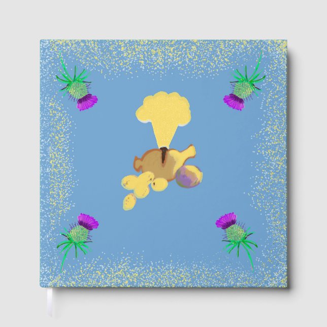 Burns Night sky edit Guest Book Gästebuch (Vorderseite)