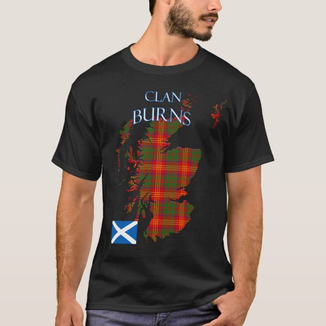 Burns Scottish Clan Tartan Scotland T-Shirt (Vorderseite)