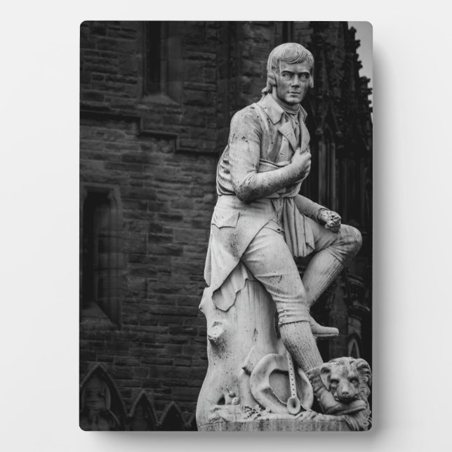 Burns Statue plaque Fotoplatte (Vorderseite)