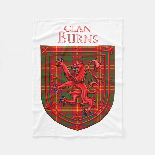 Burns Tartan Scottish Kariert Lion Rampant Fleecedecke (Vorderseite)