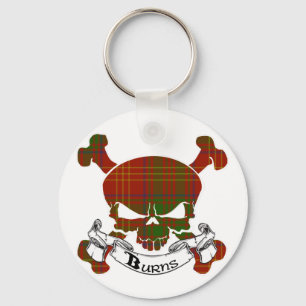 Burns Tartan Skull Schlüsselanhänger