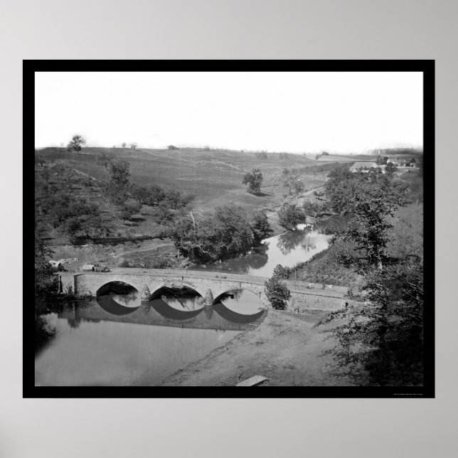 Burnside Bridge near Antietam 1862 Poster (Vorne)