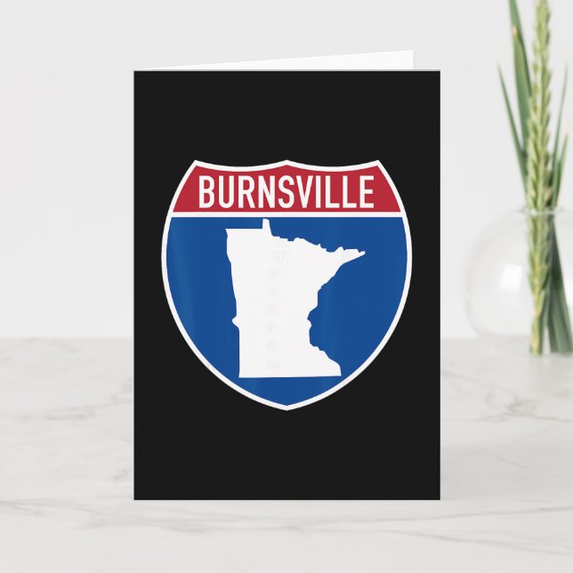 Burnsville Minnesota Karte Autobahn Interstate Sch (Vorderseite)