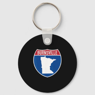 Burnsville Minnesota Karte Autobahn Interstate Sch Schlüsselanhänger