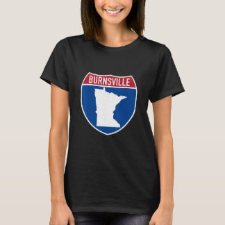 Burnsville Minnesota Karte Autobahn Interstate Sch T-Shirt