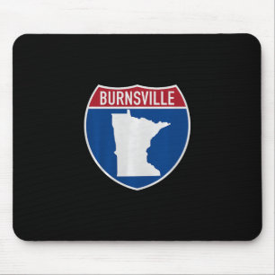 Burnsville Minnesota Karte Highway Interstate Schi Mousepad