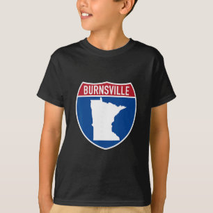 Burnsville Minnesota Karte Highway Interstate Schi T-Shirt