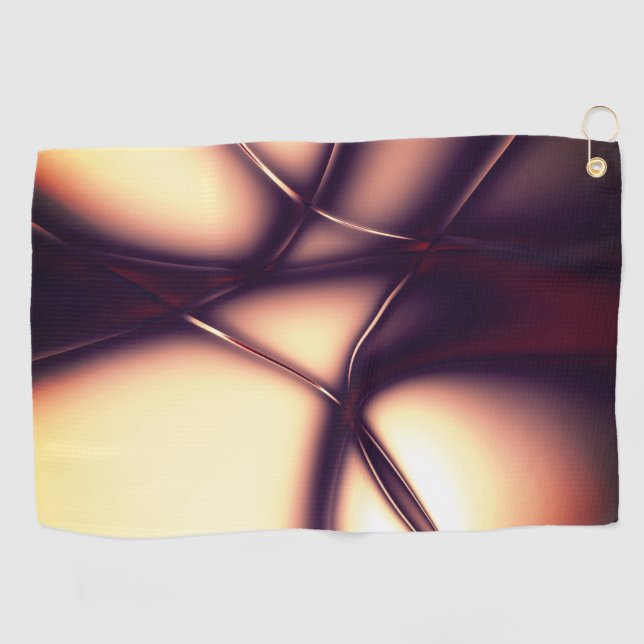 Burnt beige Creme in leuchtender Linie sieht aus w Golfhandtuch (Horizontal)