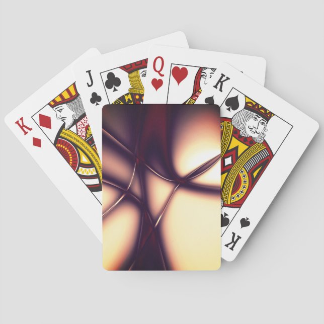 Burnt beige Creme in leuchtender Linie sieht aus w Spielkarten (Rückseite)