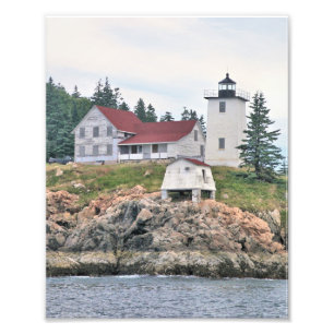 Burnt Coat Harbour Lighthouse Maine Foto Print