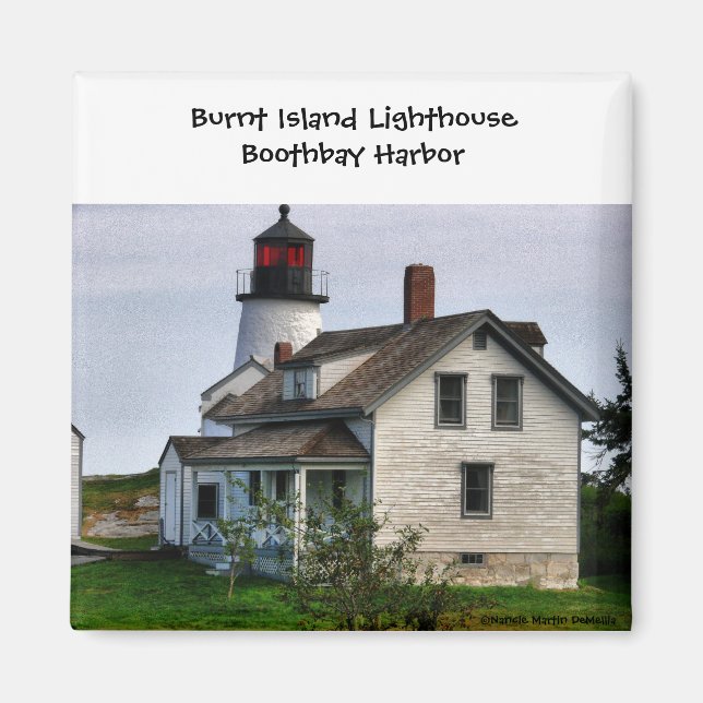 Burnt Island Lighthouse-Magnet Magnet (Vorne)