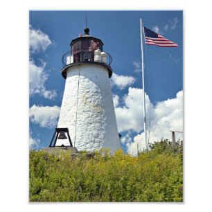 Burnt Island Lighthouse, Maine Foto Print