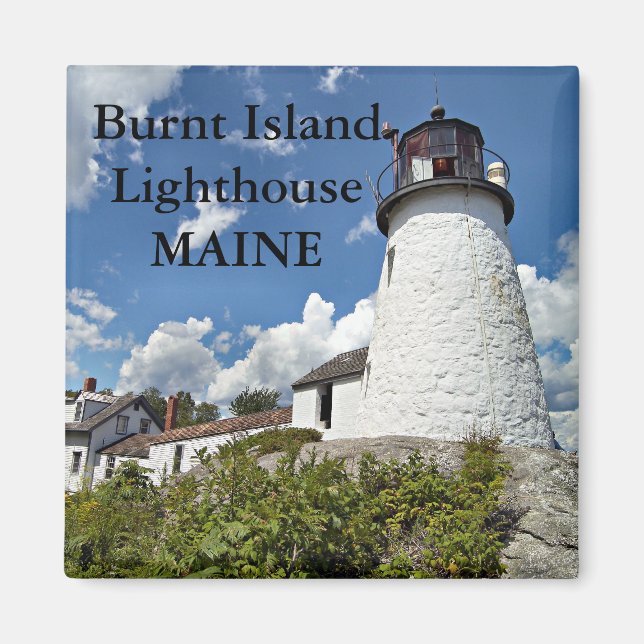 Burnt Island Lighthouse, Maine Magnet (Vorne)