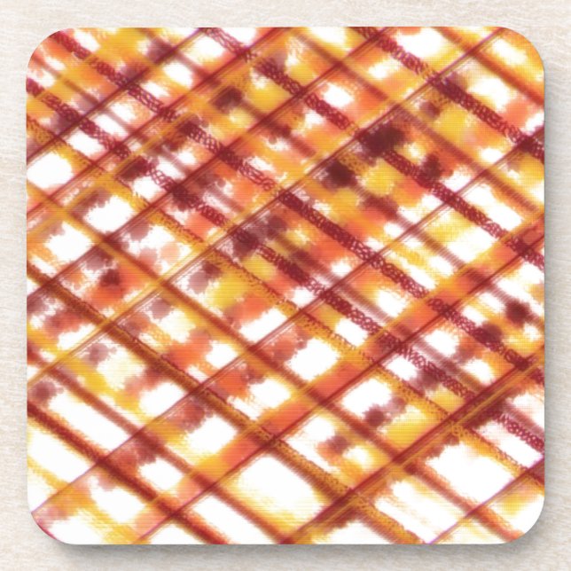 Burnt Kariert Getränkeuntersetzer (Vorderseite)