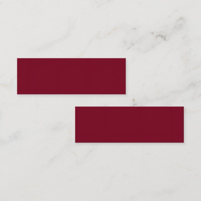 Burnt Maroon Mini 3.0"x1.0" Kartenformat Visitenkarte (Vorne/Hinten)