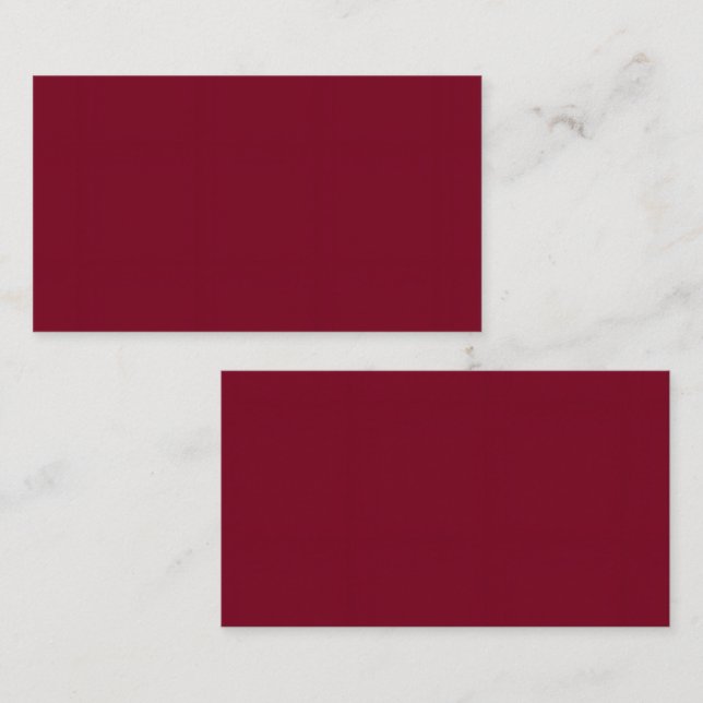 Burnt Maroon Standard 3.5"x2.0" Kartenformat Visitenkarte (Vorne/Hinten)