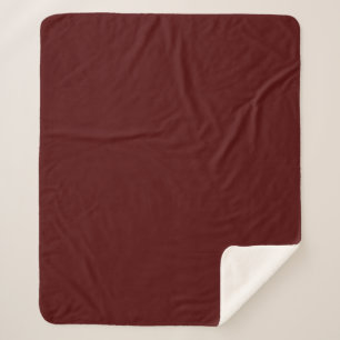 Burnt Maroon (Vollfarbe) Sherpadecke