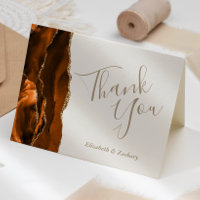 Burnt Orange Agate Gold Ivory Wedding Vielen Dank