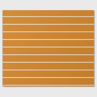 Burnt Orange and White Stripe Wrapping Paper Geschenkpapier