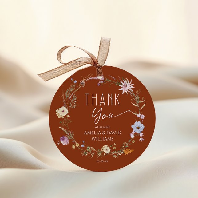 Burnt Orange Autumn Baby Dusche Vielen Dank Geschenkanhänger (Von Creator hochgeladen)