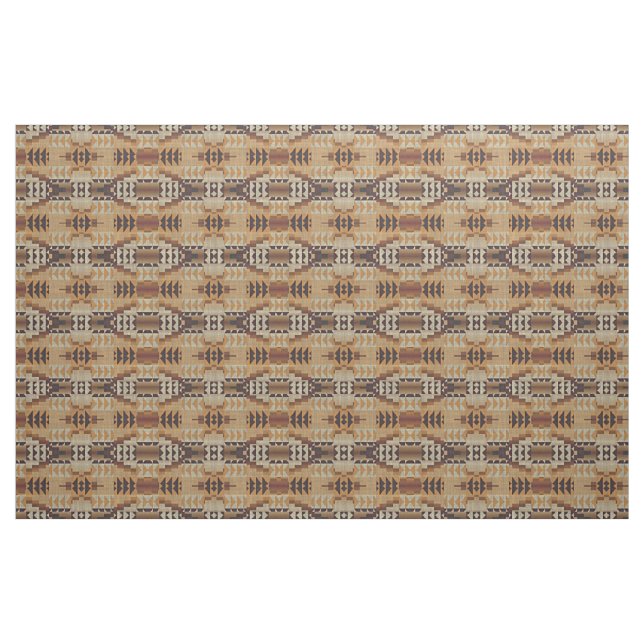 Burnt Orange Beige Taupe Dark Brown Ethnic Look Stoff (Fat Quarter (45,7 x 55,9 cm))