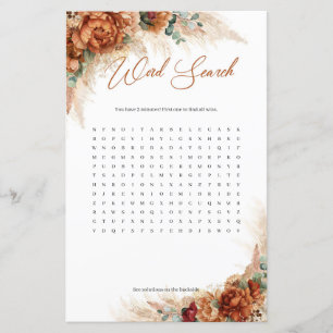 Burnt orange bordeauxfarben pampas Word Search
