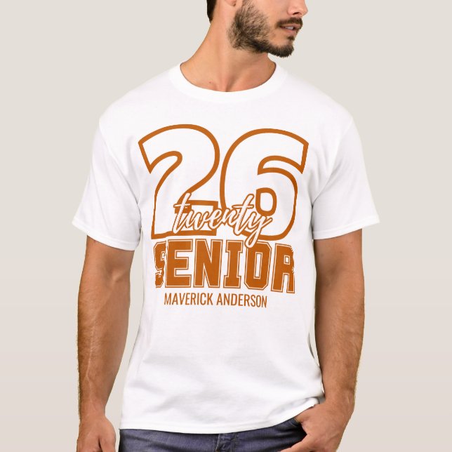 Burnt Orange Class of 2026 Graduation T-Shirt (Vorderseite)