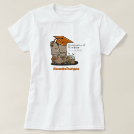 Burnt Orange Cowboy Boot Graduation Cap & Blume T-Shirt
