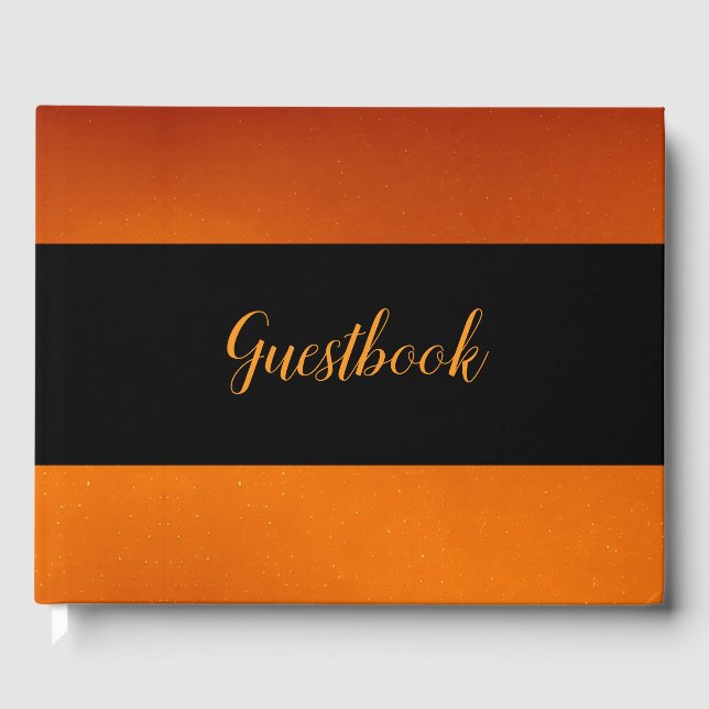 Burnt Orange Custom Gästebuch (Vorderseite)