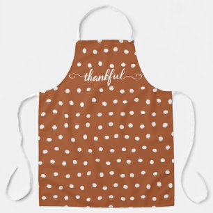 Burnt Orange Dankbarkeit Polka Dot Schürze