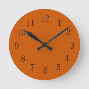 Burnt Orange Earth Tone Kitchenwall Clock Runde Wanduhr