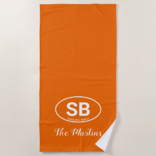 Burnt Orange Family Beach Handtuch