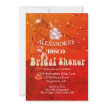 Burnt Orange Floral Disco Ball Brautparty